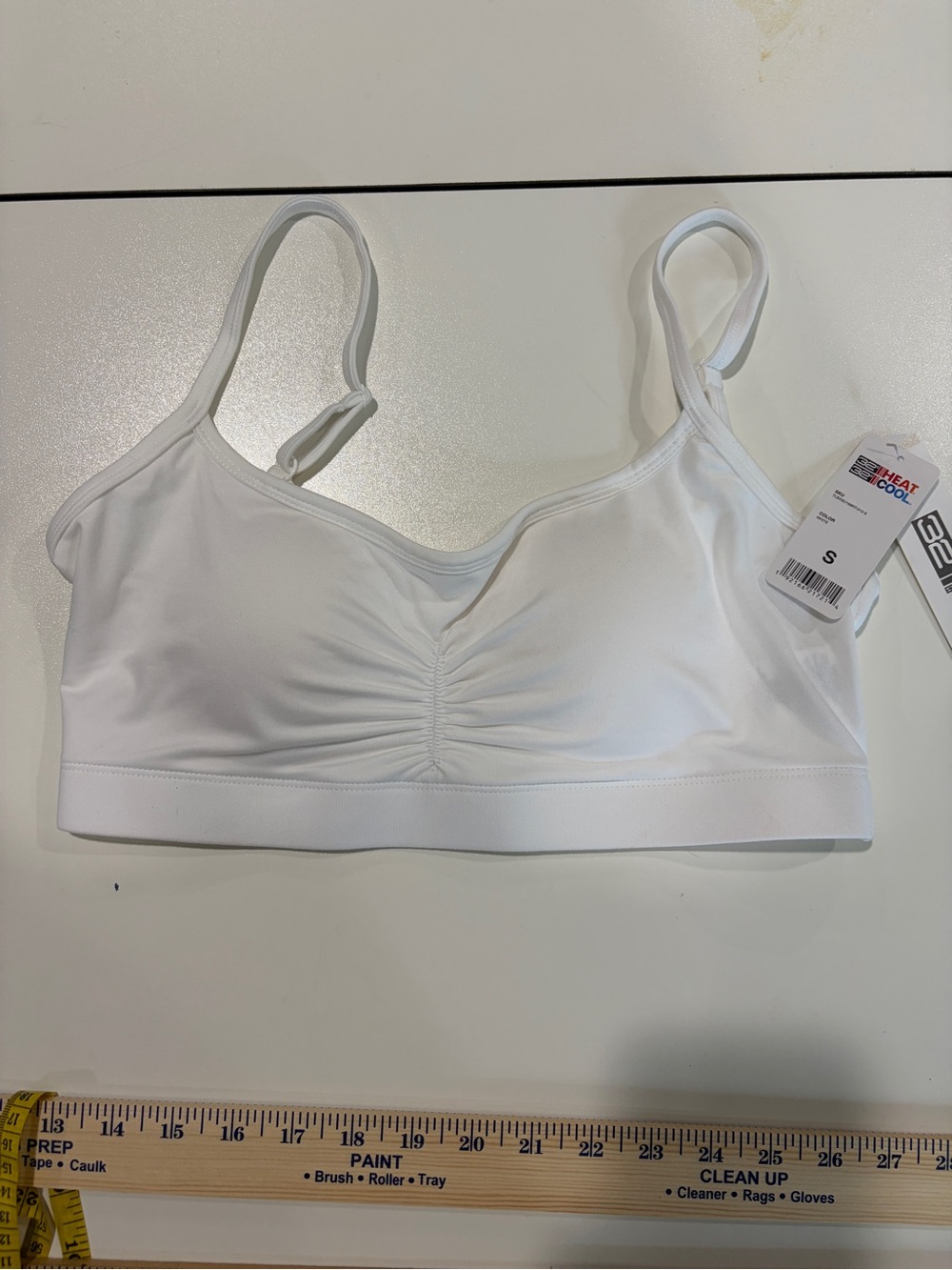 32 Degrees White Seamless Light Support Bralette with Adjustable Straps